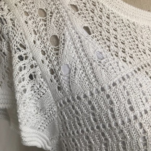 Open weave, short-sleeve sweater - Picture 5 of 7